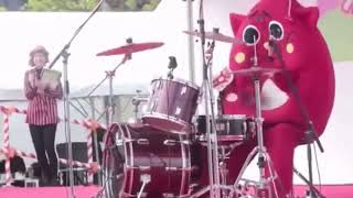 Costumed Person Destroys The Drums At Childrens Music Concert 60 FPS AI Interpolation Test [upl. by Hernardo125]