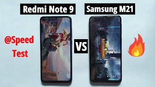 Redmi Note 9 Vs Samsung M21 Speed Test  Mediatek Helio G85 vs Exynos 9611 [upl. by Retrac]