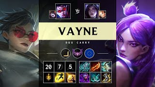 Vayne ADC vs KaiSa Triple Kill Godlike  EUW Master Patch 1420 [upl. by Balch]