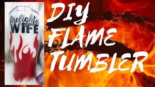 DIY FLAME GLITTER TUMBLER [upl. by Ailehc526]