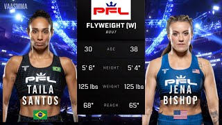 TAILA SANTOS VS JENA BISHOP FULL FIGHT PFL 4 [upl. by Ddej672]