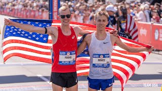 US Olympic Marathon Trials Conner Mantz Clayton Young Qualify for Paris 2024 [upl. by Neelyak]