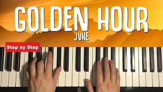 JVKE  golden hour Piano Tutorial Lesson [upl. by Irisa]