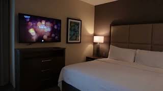 Homewood Suites by Hilton Orlando at FLAMINGO CROSSINGS Town Center King Suite Room Tour [upl. by Ainoyek557]