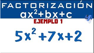 Factorización Trinomio de la forma ax2bxc [upl. by Aniarrol]