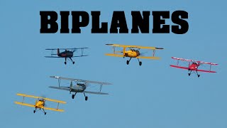 BIPLANES  3x Bücker Bü 131 Jungmann  2x Boeing Stearman  Pardubice Airshow 2023  4K [upl. by Brass]