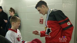 Hometown hero Drake Batherson returns after World Juniors win [upl. by Tirreg]