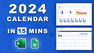 2024 Calendar template in Microsoft Excel [upl. by Ffirahs329]