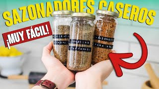 ¡HAZ TUS PROPIOS SAZONADORES CASEROS MUY FÁCIL  Recién Cocinados [upl. by Anitnauq]