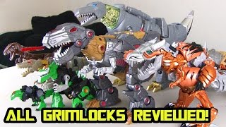 Transformers Grimlock Collection Review  Fall of Cybertron Vulcun Masterpiece Deluxe amp MORE [upl. by Eraste701]