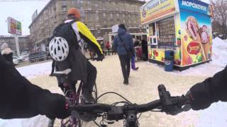 Winter cycling in Novosibirsk Siberia Russia [upl. by Kahaleel673]