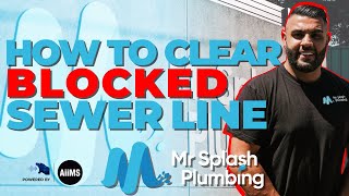 How To Clear Blocked Sewer Line  Mr Splash Plumbing Sydney [upl. by Moitoso]