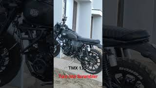 Modified TMX 125 turned into Scrambler viralvideo automobile modified modifikasi scrambler [upl. by Llenoj]