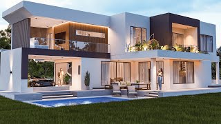 Luxury Modern House Design  4 Bedroom  190 sqm [upl. by Lemmor]