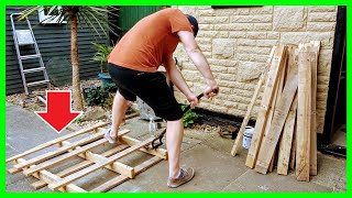 How to Dismantle a Wooden Pallet  Easily amp Efficiently No Power Tools [upl. by Frissell847]