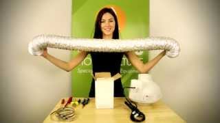 How to install RUCK Fan Carbon Filter and Ducting in Grow Tent  Greens Hydroponics Tutorial [upl. by Tillion]