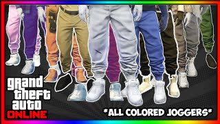 UPDATED How To Get ALL The JOGGERS In GTA 5 Online 160 GTA 5 Colored Joggers Glitch [upl. by Aihsik988]