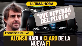 F1 HOY ALONSO HABLA CLARO DE LA NUEVA NORMATIVA [upl. by Brendin]