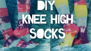 DIY Tie Dye Knee High Socks [upl. by Isidoro]