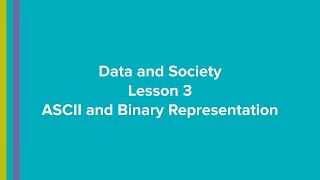 ASCII amp Binary Representation [upl. by Lewin]