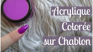 TUTO Ongles en Acrylique de Couleur sur Chablon  Une seule poudre  Melissa Easy Nails [upl. by Goebel648]