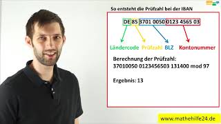 Prüfzahl einer IBAN berechnen  So gehts [upl. by Mose599]