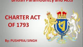 THE CHARTER ACT OF 1793 ENGLISH amp HINDI [upl. by Elery33]