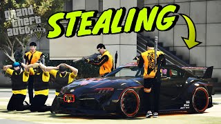 Stealing Animated quotTURBO SUPRAquot from VonOrdonaYT in GTA 5 RP [upl. by Elleirbag727]