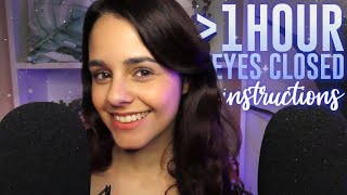 ASMR Cranial Nerve Exam but EYES CLOSED 👀 Doctor ASMR for Sleep ❤️ Follow my Instructions [upl. by Esyli]