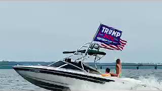 Lake conroe Texas Trump parade [upl. by Jacquelyn]