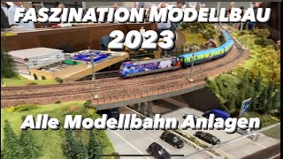 Die besten Modellbahn Anlagen Faszination Modellbau Friedrichshafen 2023  mit Z und Gartenbahn [upl. by Rillings]