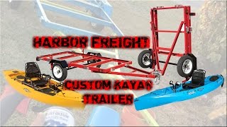 Custom Harbor Freight Kayak Trailer with PVC Bunks PART 1 [upl. by Ahsennod562]