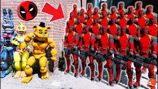 All Animatronics VS Evil Deadpool Army GTA 5 Mods FNAF RedHatter [upl. by Scevor]