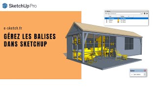 Comment gérer les balises  ou calques dans SketchUp [upl. by Lethia]