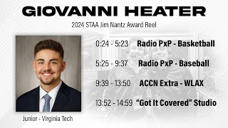 Giovanni Heater 2024 Jim Nantz Award Reel [upl. by Hanford964]