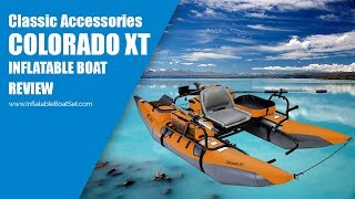 Classic Accessories Colorado XT Inflatable Pontoon Boat Review [upl. by Nerraj383]