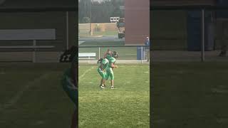 Macon Illinois Running Back Landen Esparza with a nice rush down the middle for a Hawks first down [upl. by Derril965]