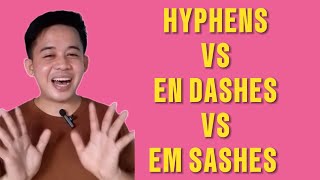 HYPHENS VS EN DASHES VS EM DASHES [upl. by Van158]