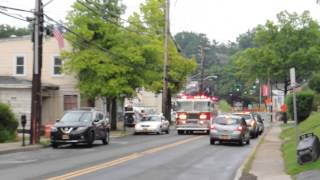 Ossining FD Engine 96  Tower Ladder 42  Rescue 14 Responding [upl. by Holsworth]