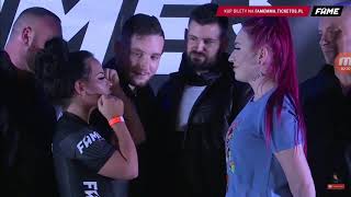 Marta Linkiewicz VS Esmeralda Godlewska Face to Face ważenie i wywiad [upl. by Arst78]