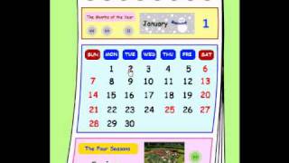 Clickable Word Picture for Kids  Calendar [upl. by Nad730]