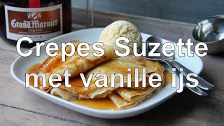 Crepes Suzette met vanille ijs recept [upl. by Notgnirrab]