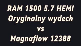 RAM 1500 57 Hemi V8  tłumik Magnaflow 12388 [upl. by Earej]