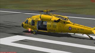 CERASIM UH60 BLACK HAWK ROYAL AIR FORCE LIVERY ON FSX AT VCBI [upl. by Siesser]