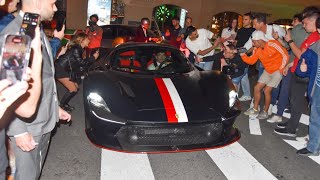 CHARLES LECLERC Causes CHAOS in Monaco before the Monaco F1 Grand Prix with his Ferrari Daytona SP3 [upl. by Aim]