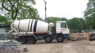 Heidelberger Zement Betonpumpe Actros 4144 concrete pump cleaning [upl. by Adora]