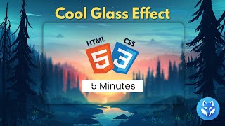 Glass Effect Using CSS  5 Minutes  Quick amp Easy [upl. by Ullman]