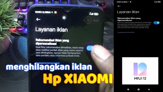 Cara Menghilangkan IKLAN di HP XIAOMI — Redmi 9 MIUI 12 [upl. by Lyda165]