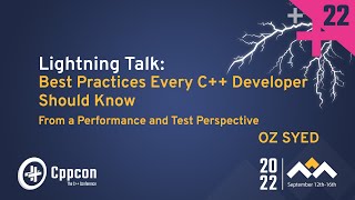 Lightning Talk Best Practices Every C Programmer Needs to Follow  Oz Syed  CppCon 2022 [upl. by Adnertal135]