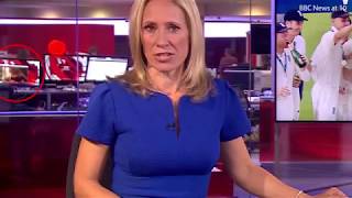 FUNNY BBC accidentally shows womans breasts during News at Ten [upl. by Attelra487]